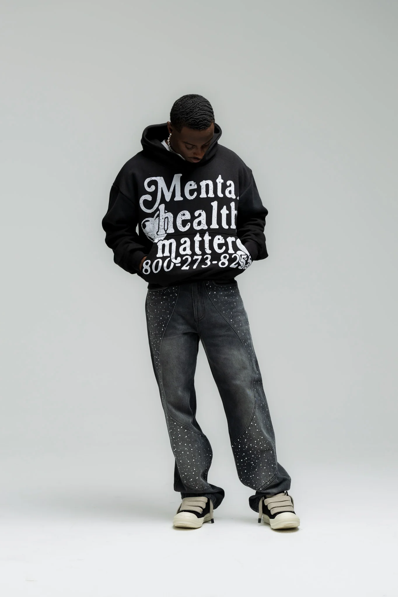 Mental Health Matters Hoodie - Black - Image 3