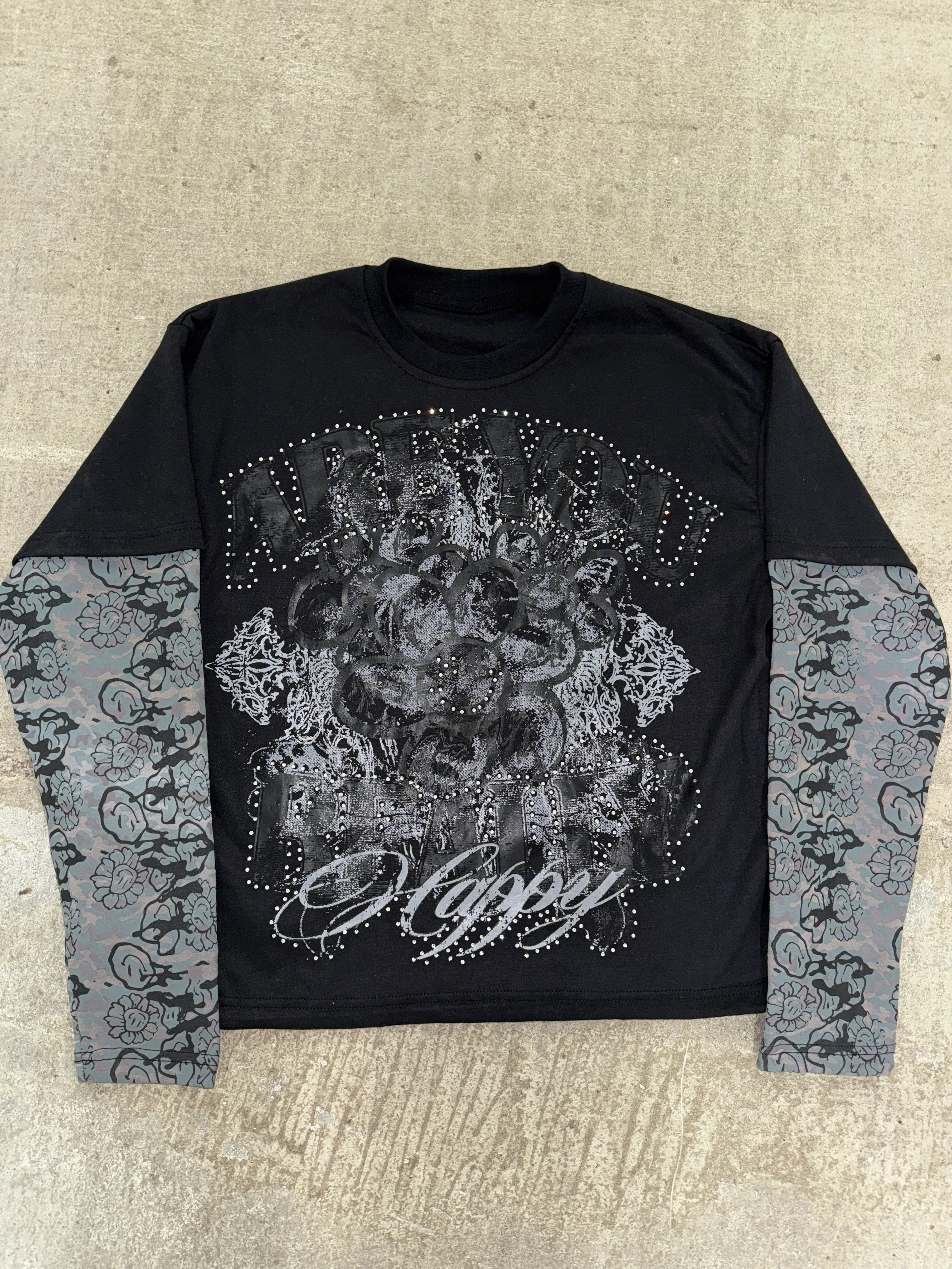 AYRH Camo Double Layer Tee - Black - Image 4