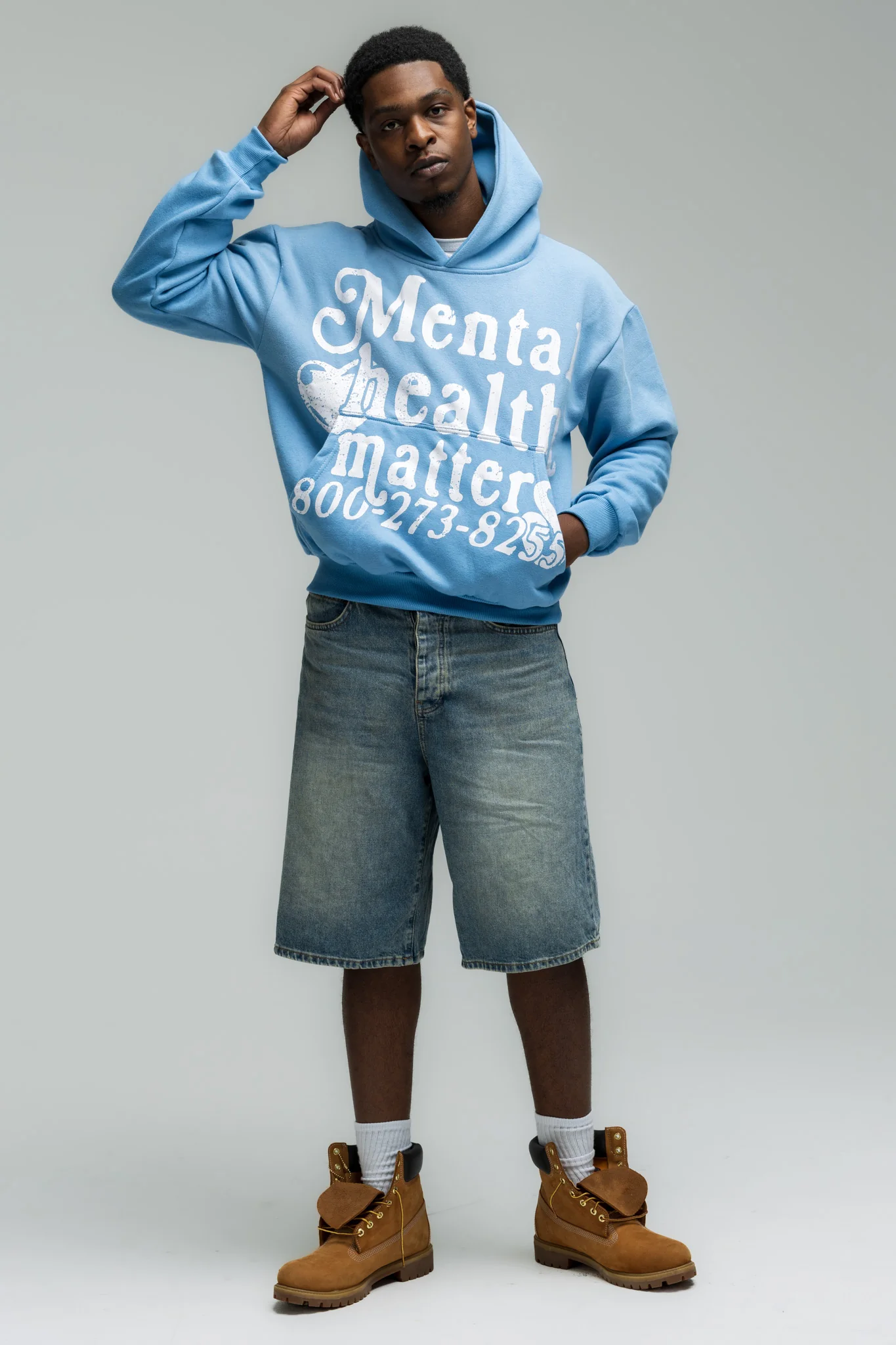 Mental Health Matters Hoodie - Blue - Image 3