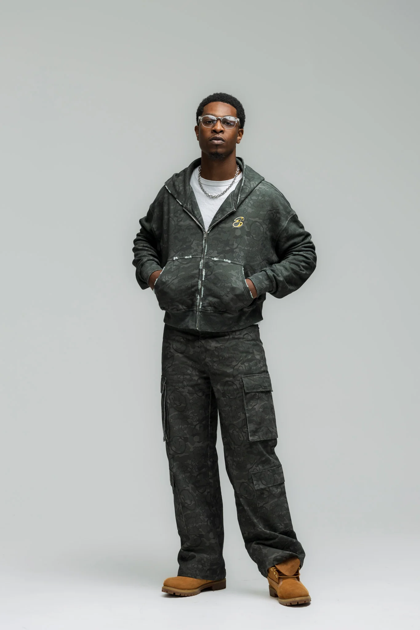 Dark Camo Zip Up - Image 3