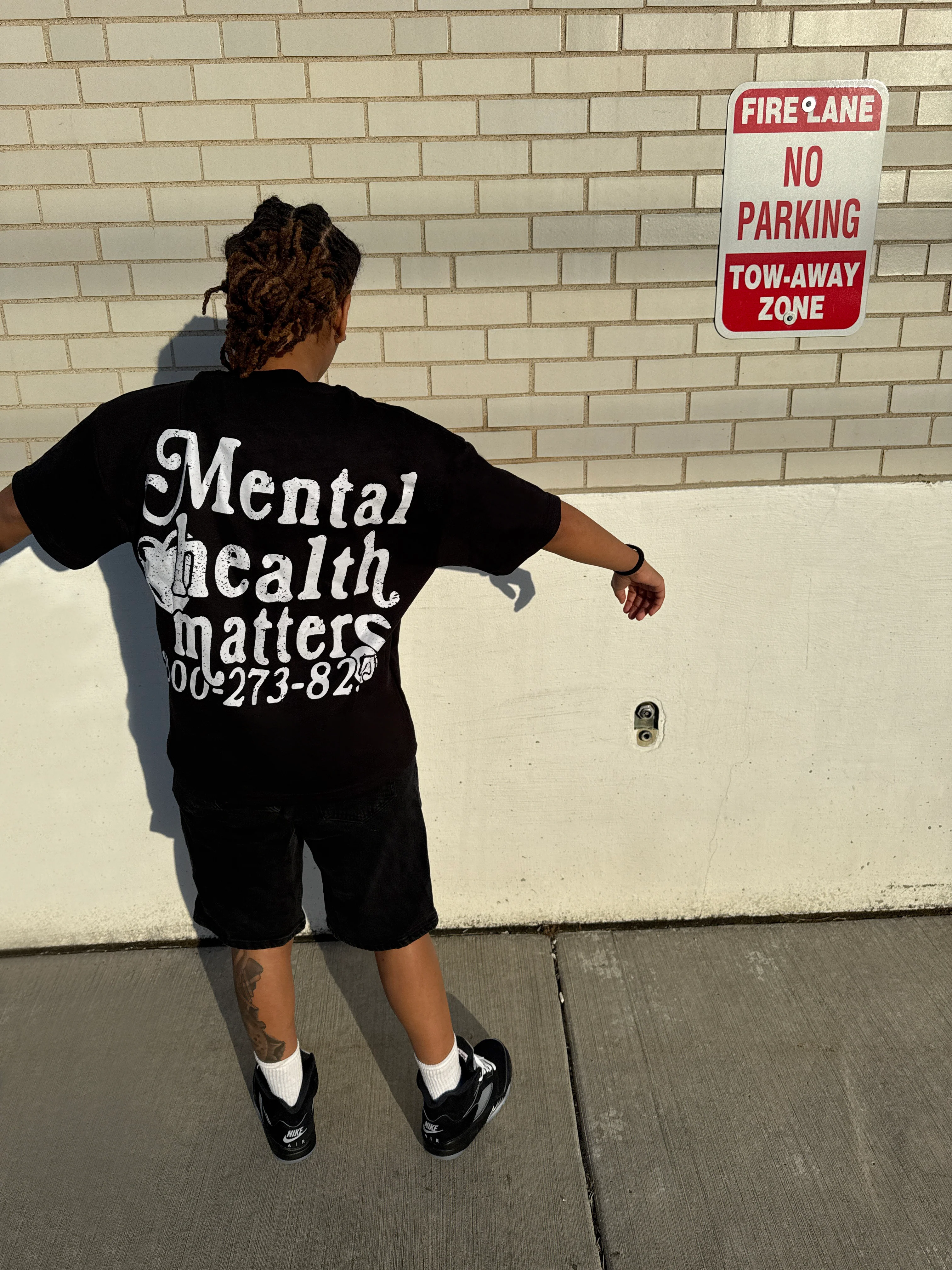 Double Mental Health Matters Tee - Black - Image 3