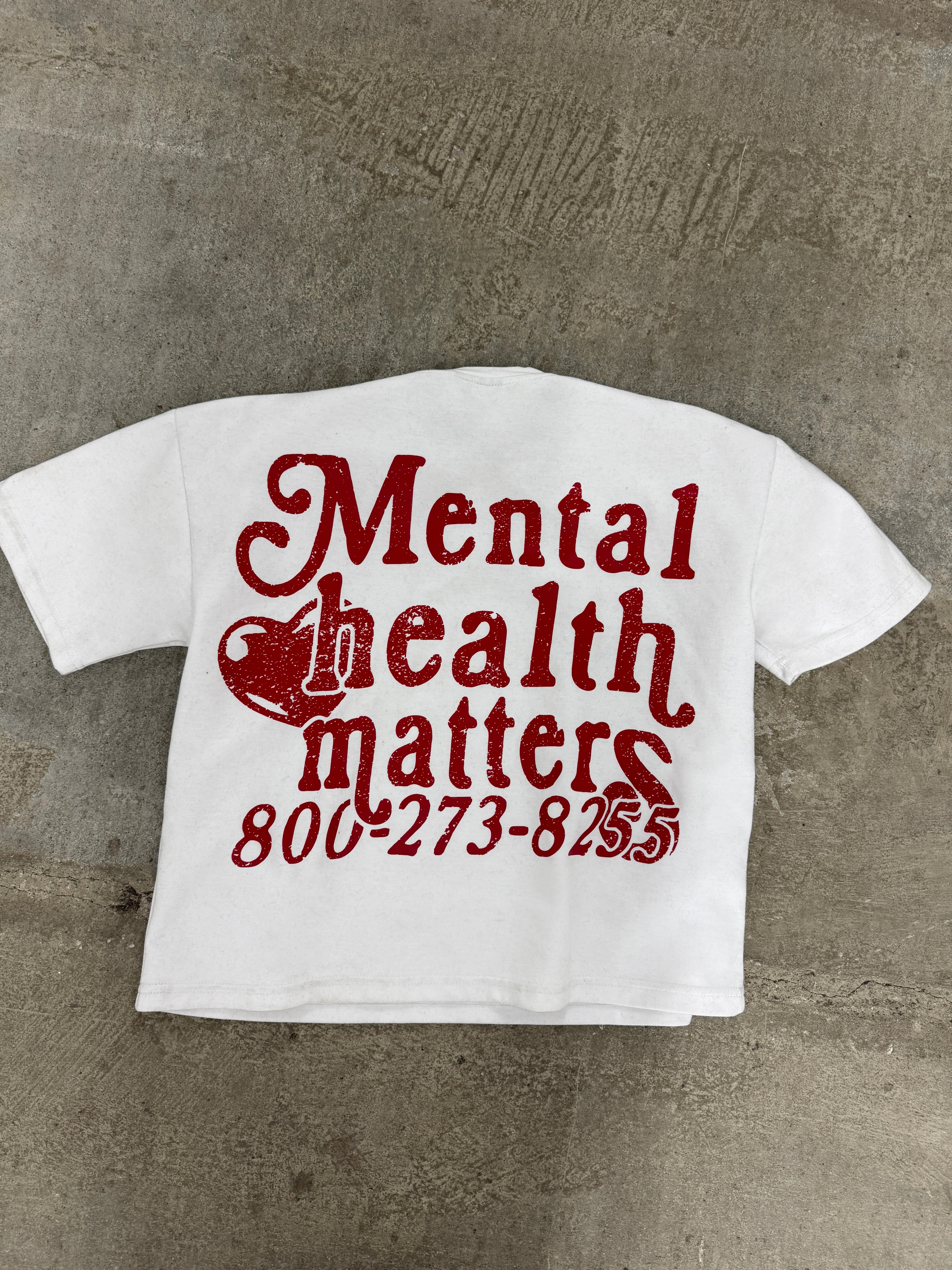 Double Mental Health Matters Tee - Red - Image 6