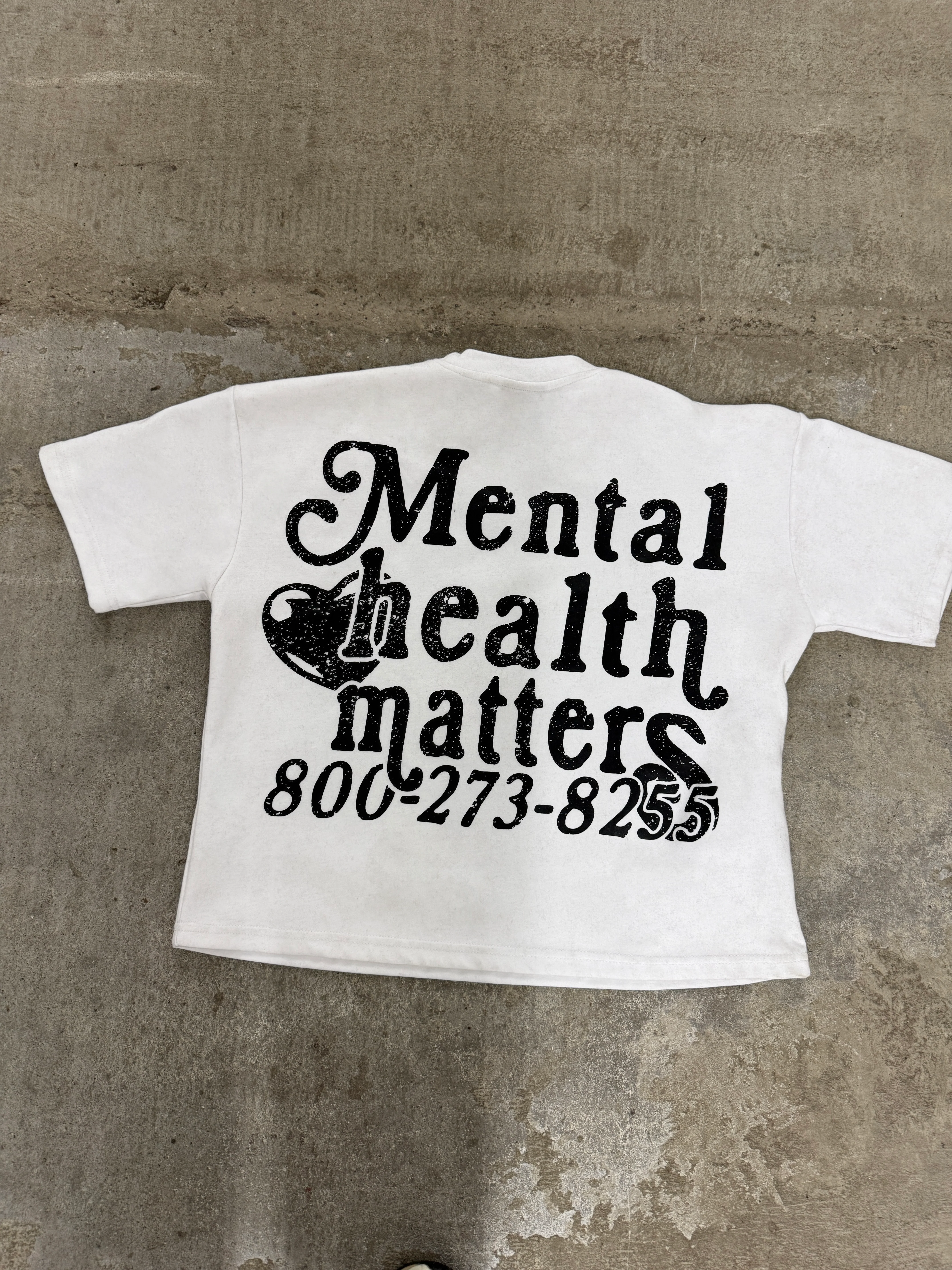 Double Mental Health Matters Tee - White - Image 5