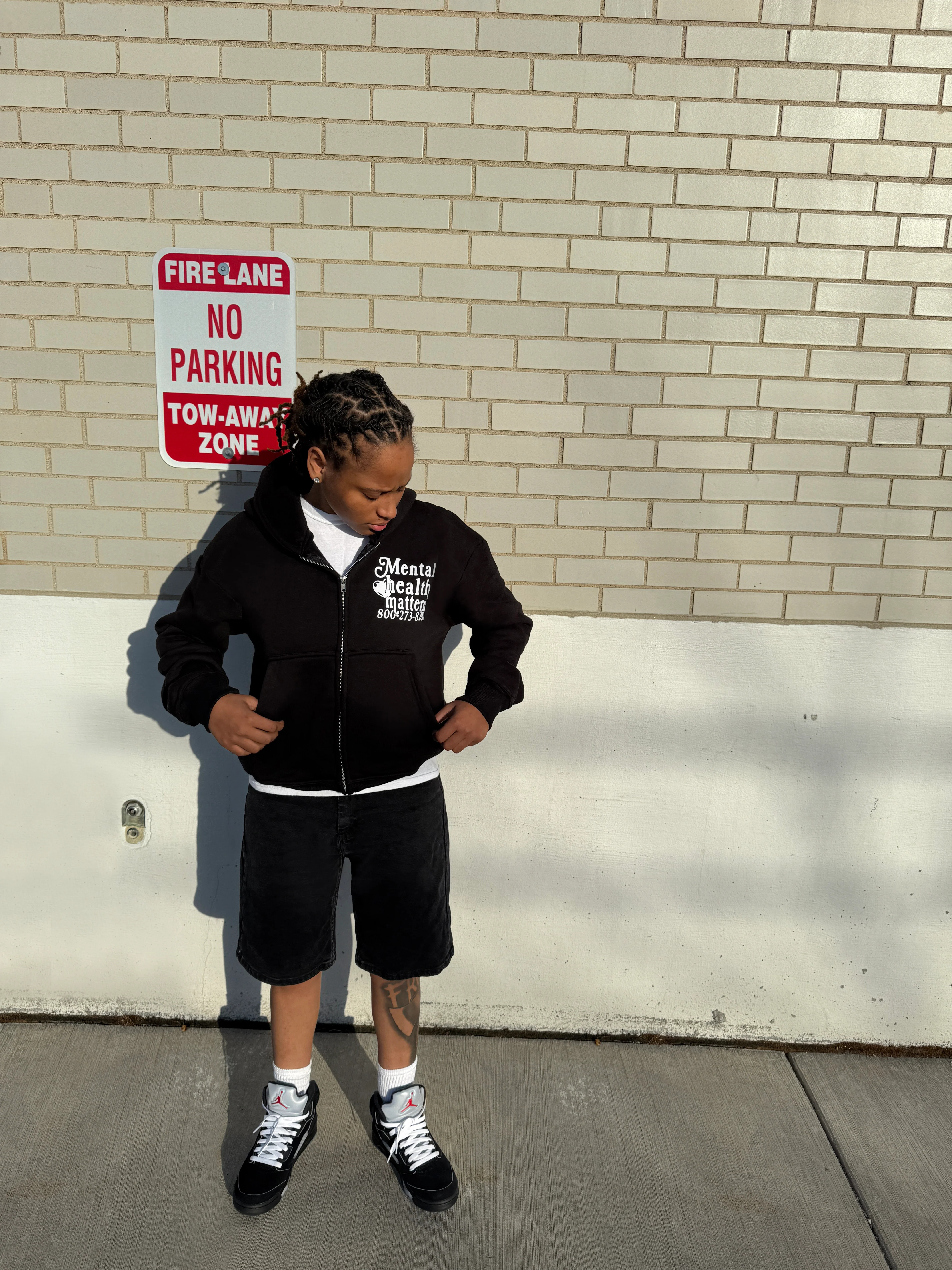 Mental Health Matters Zip Up - Black - Image 4