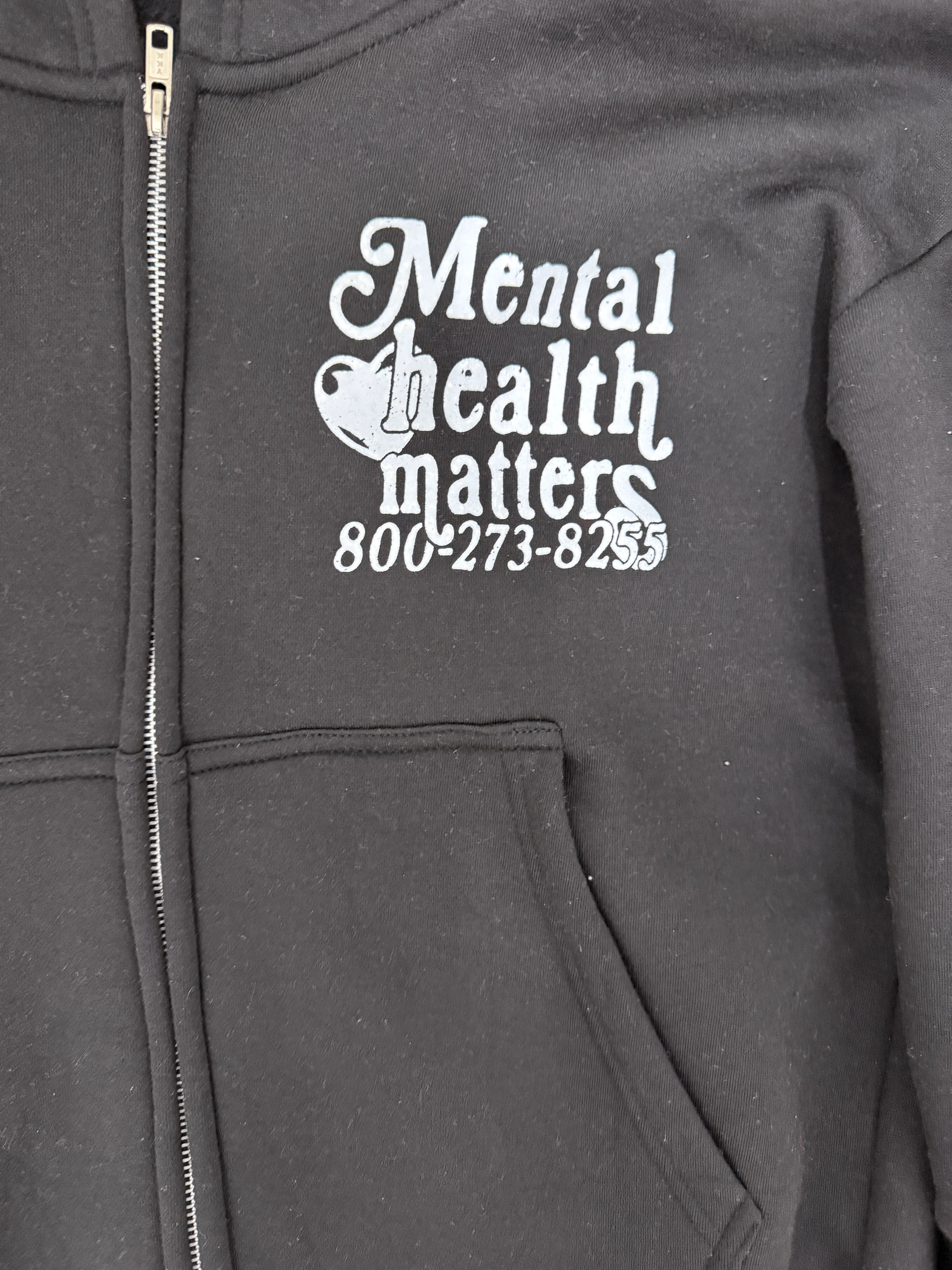 Mental Health Matters Zip Up - Black - Image 7