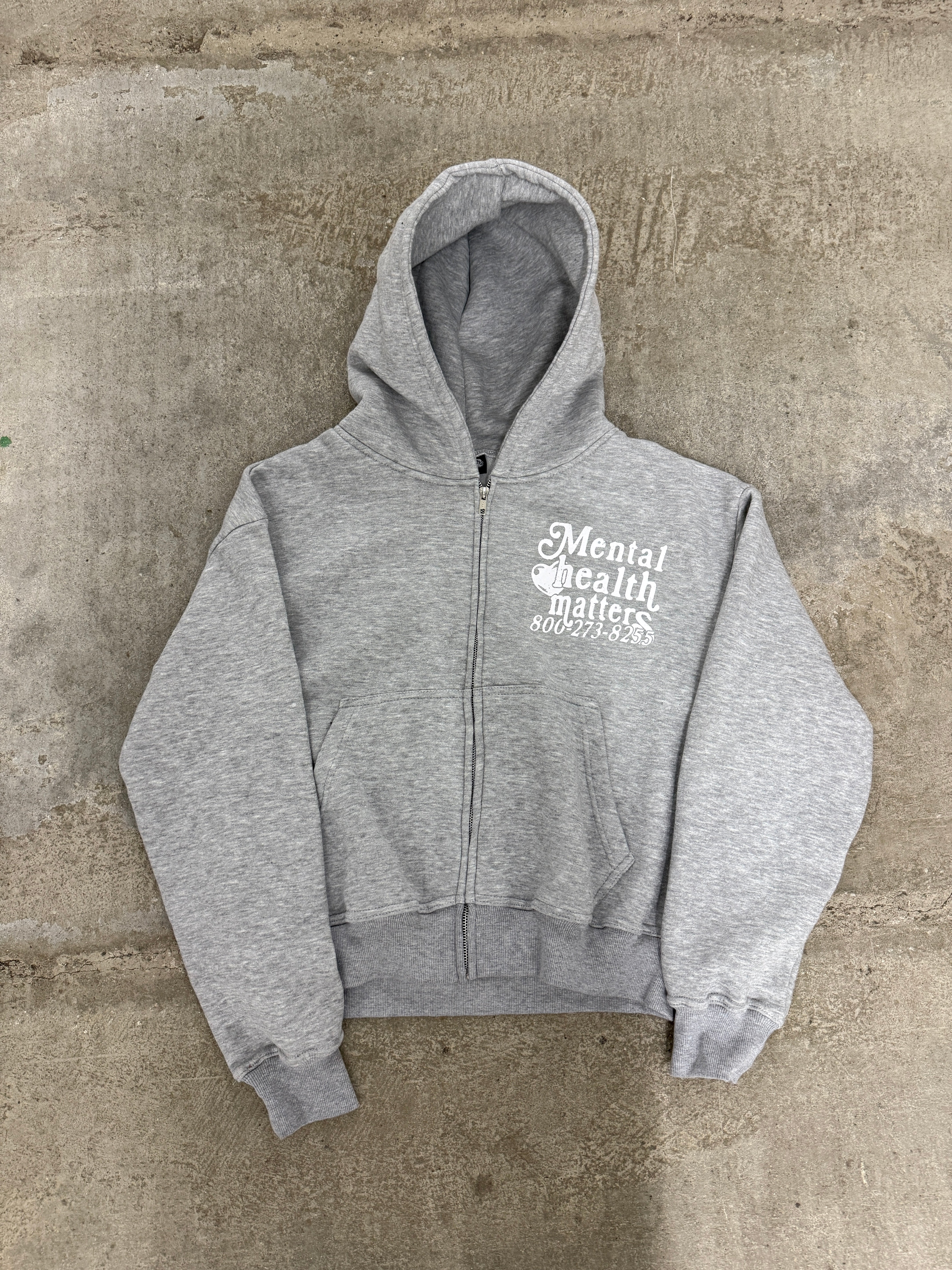 Mental Health Matters Zip Up - Gray - Image 5