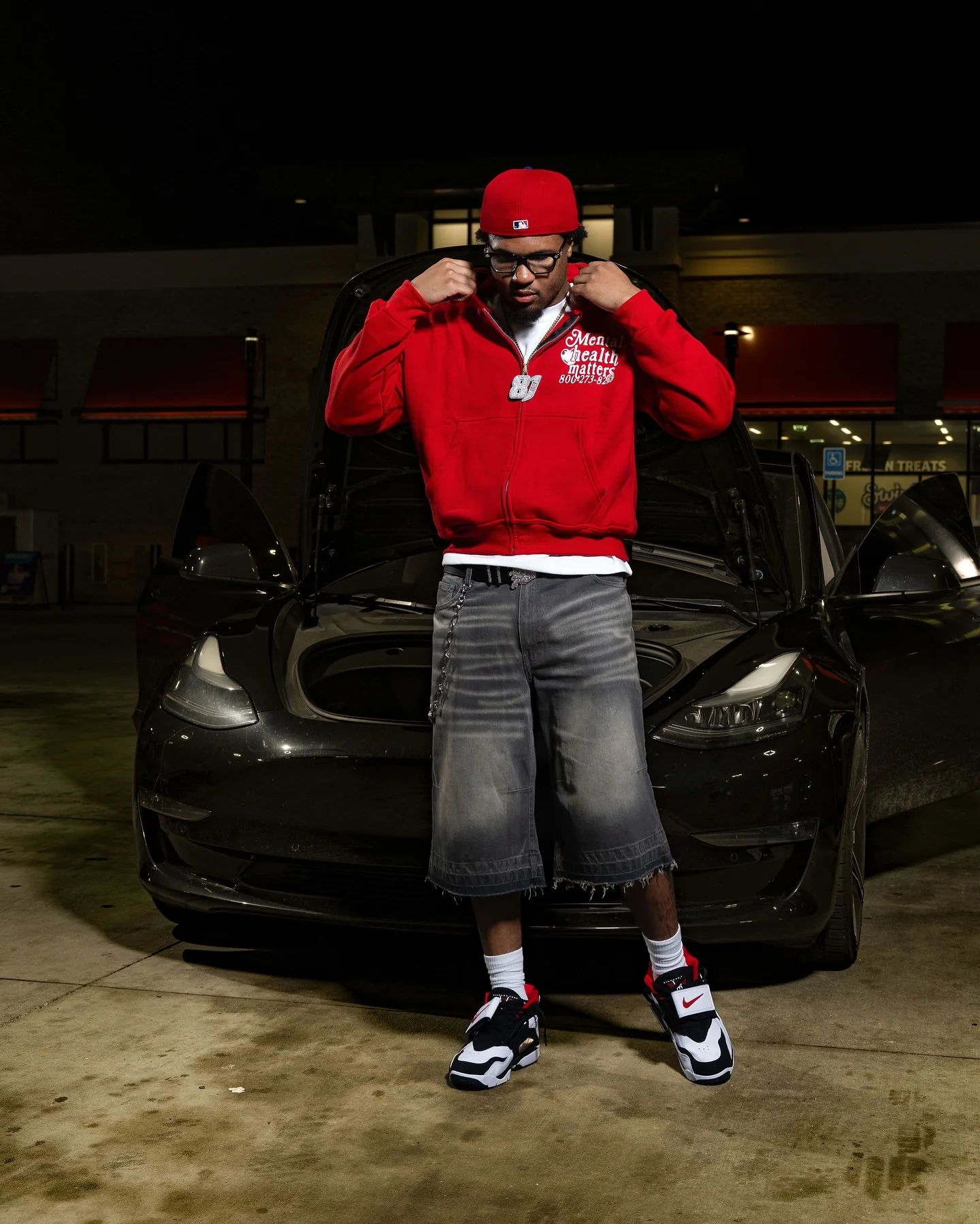 Mental Health Matters Zip Up - Red - Image 4