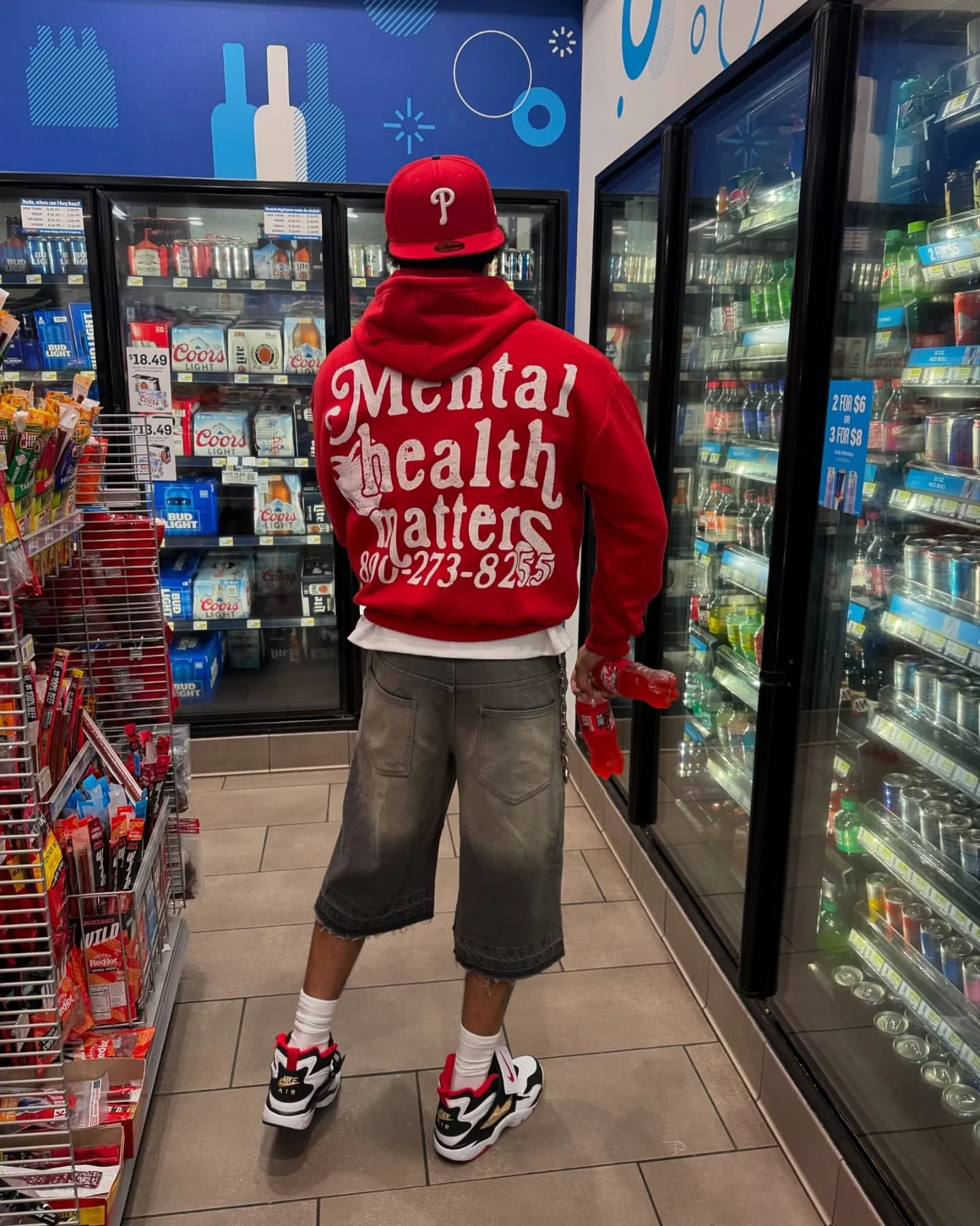 Mental Health Matters Zip Up - Red - Image 5