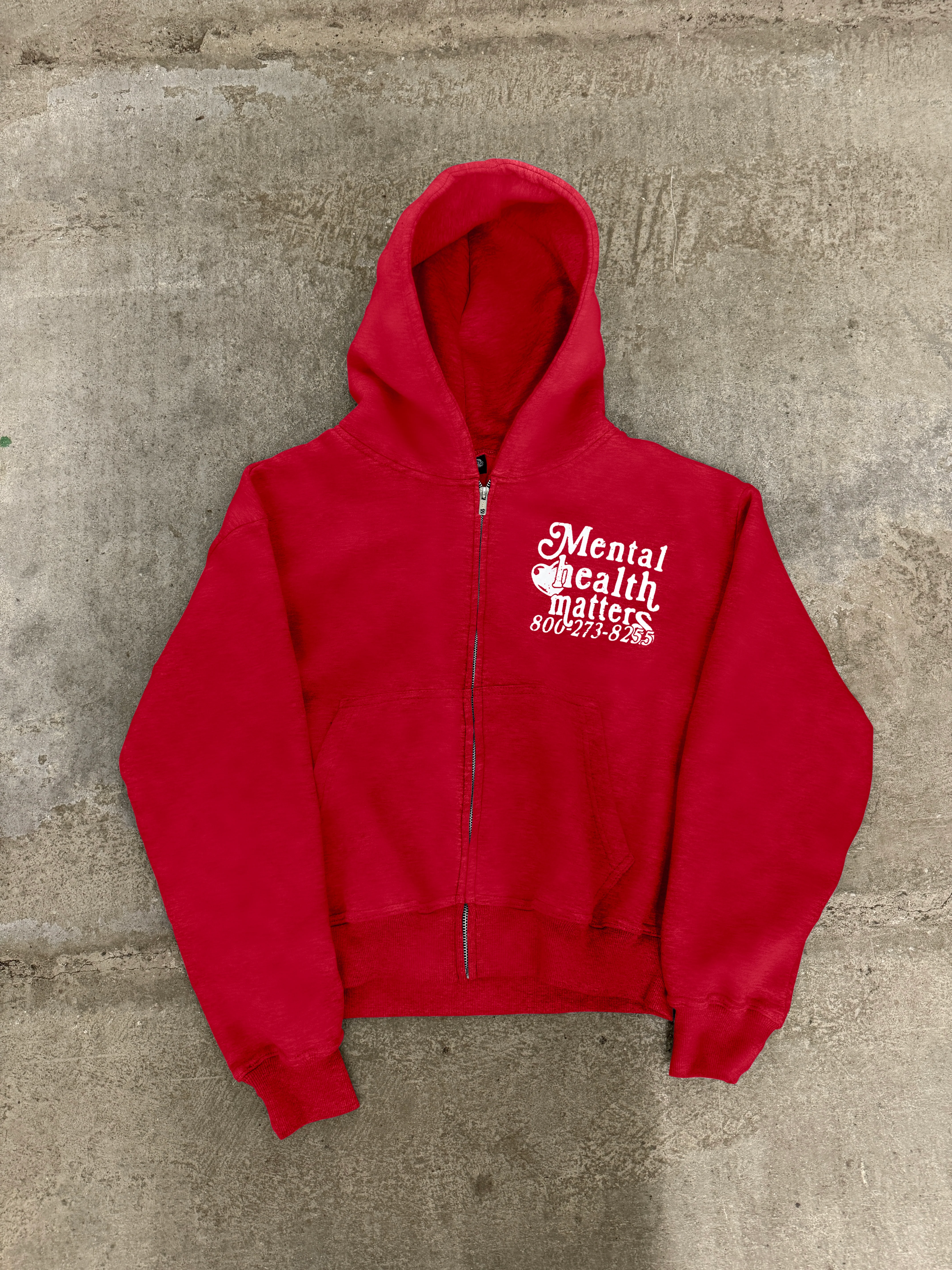 Mental Health Matters Zip Up - Red - Image 6