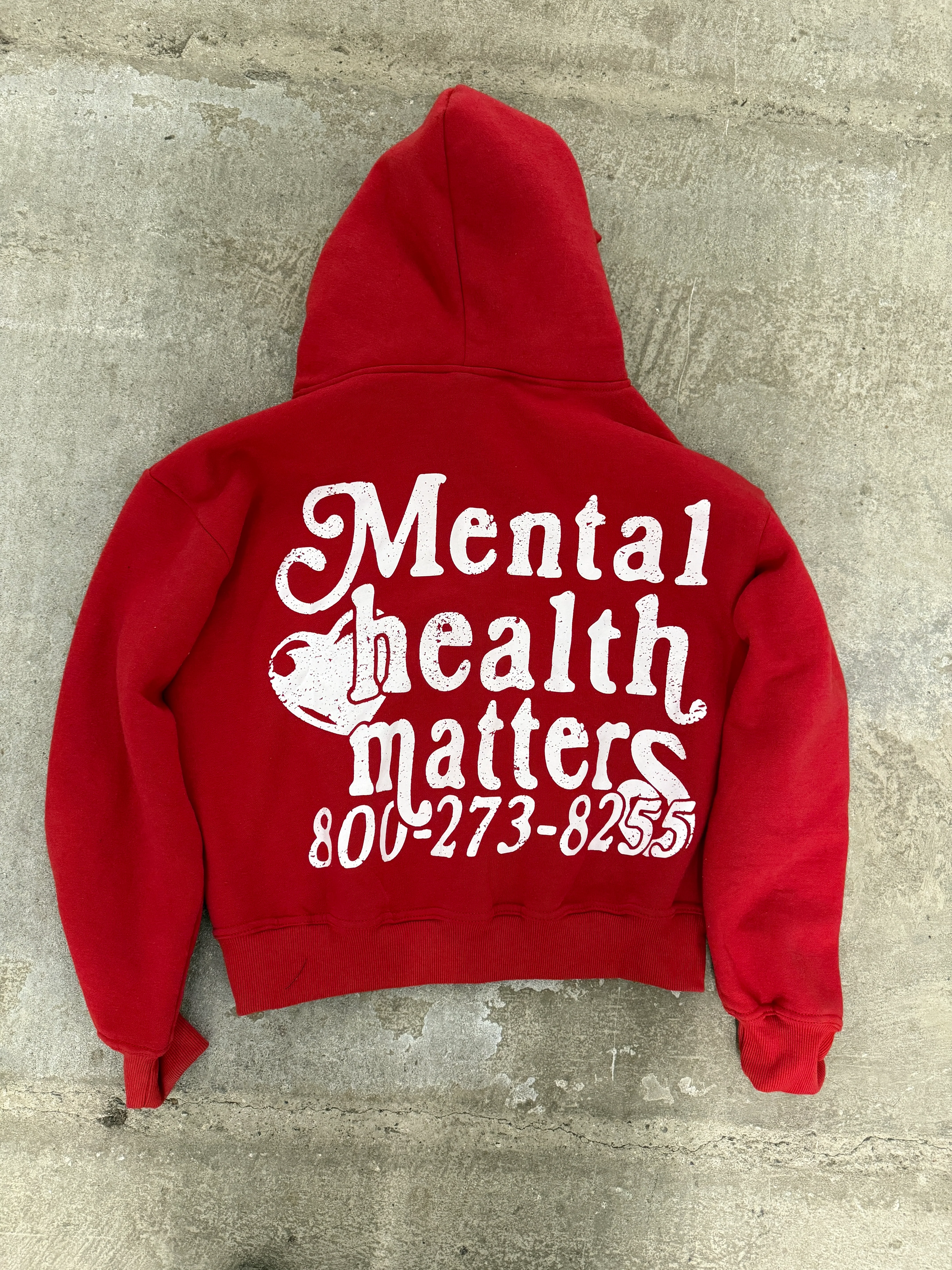 Mental Health Matters Zip Up - Red - Image 8