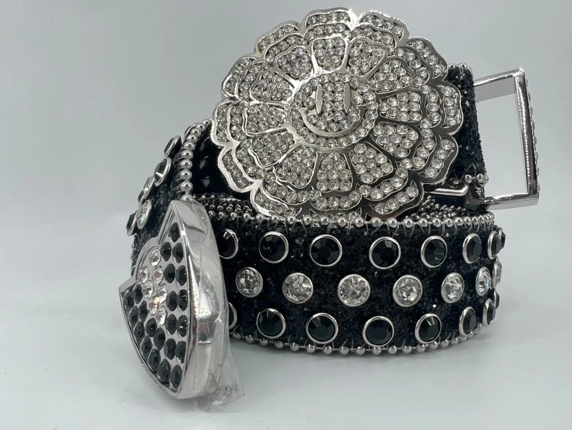 Black Euphoric Rhinestone Belt - Image 3
