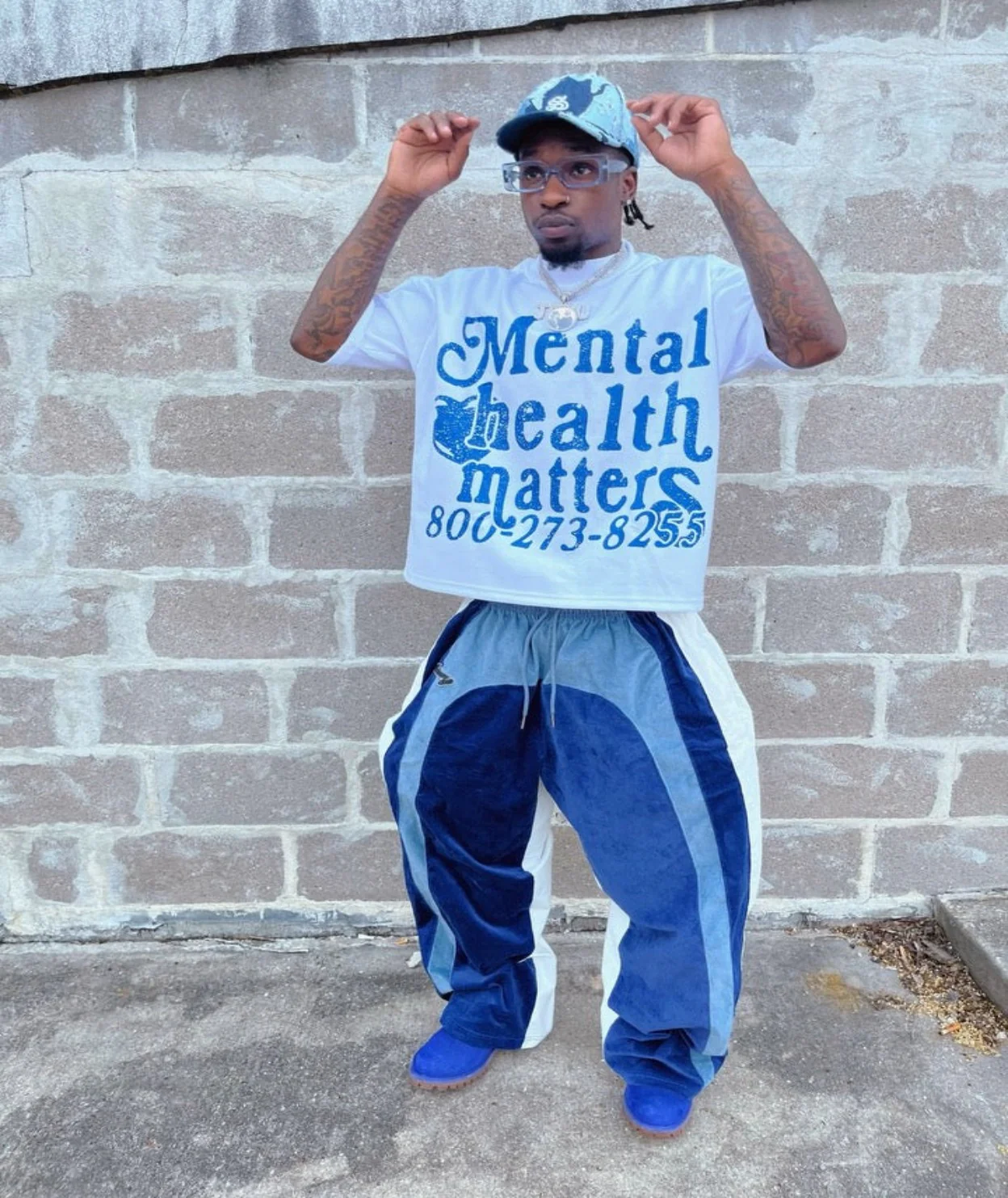 Mental Health Matters Tee - Blue - Image 3