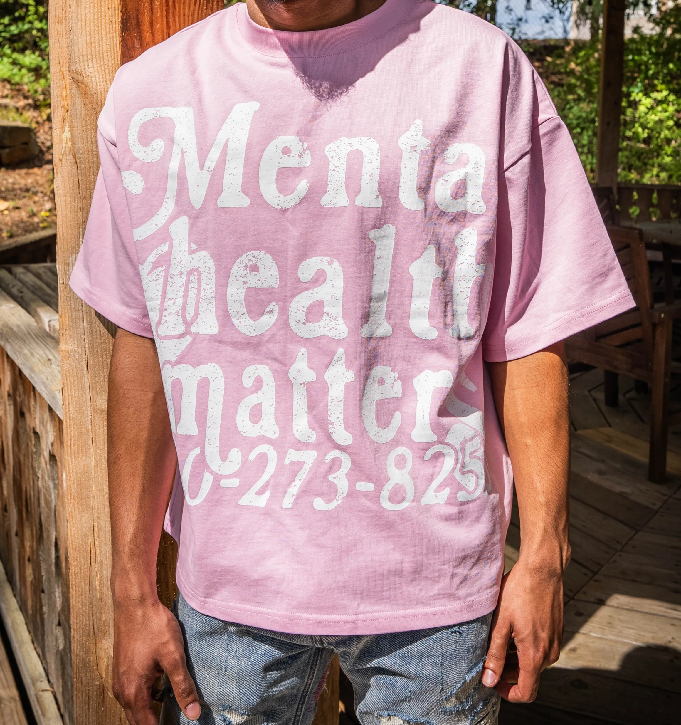 Mental Health Matters Tee - Pink - Image 3