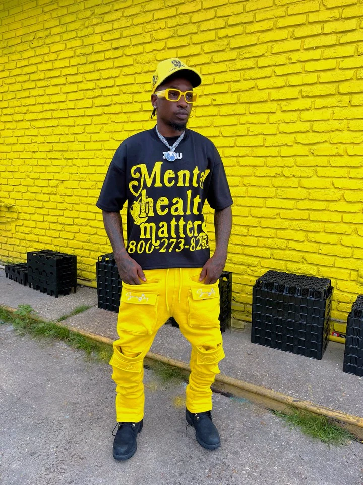 Mental Health Matters Tee - Yellow - Image 4