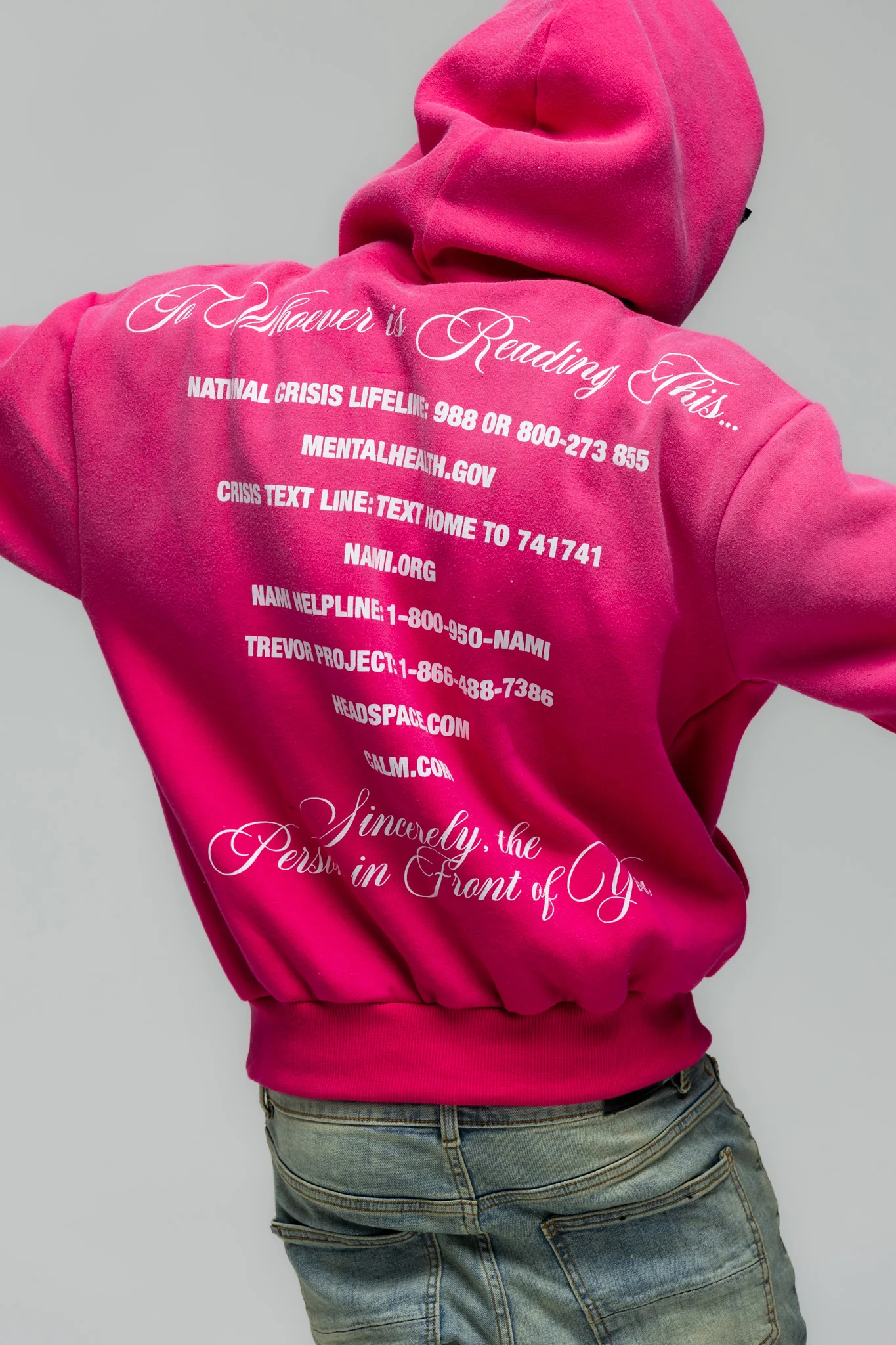 You Are Enough Hoodie - Pink - Image 3